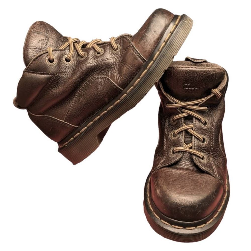 Dr. Martens Brown Leather Boots with Lace-Up Design